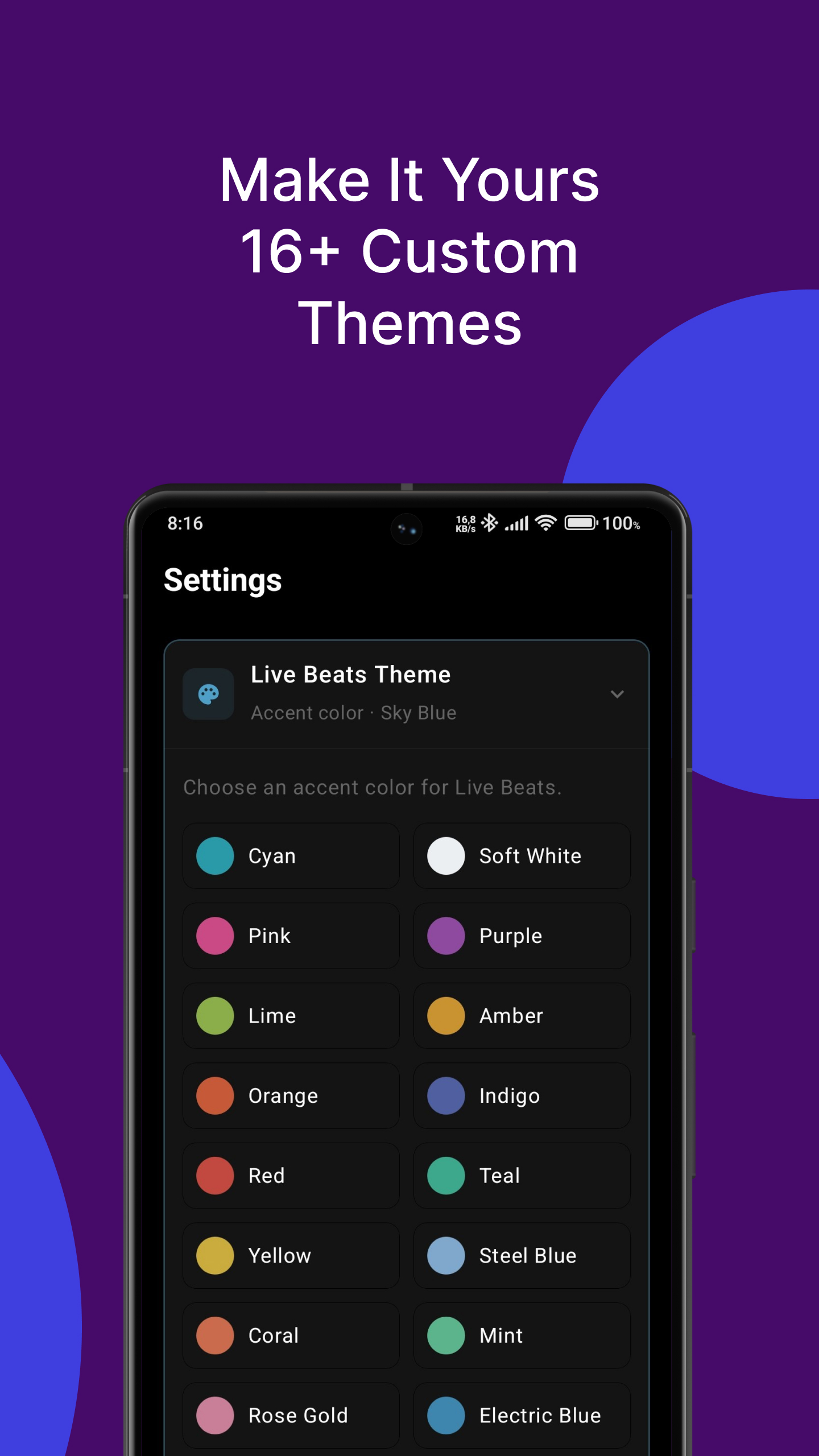 Settings and themes
